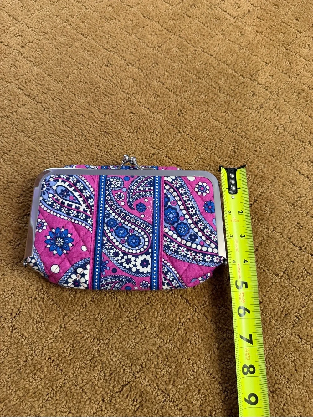 Vera Bradley Kisslock Clutch Wallet Boysenberry Pattern